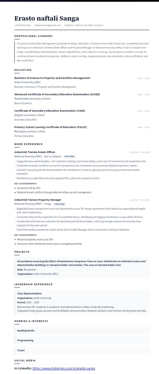 Minimal template preview
