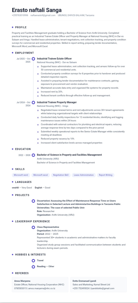 Timeline template preview